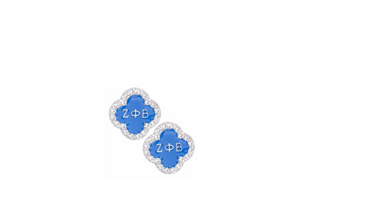 Zeta Phi Beta Epoxy Flower Sorority Studs