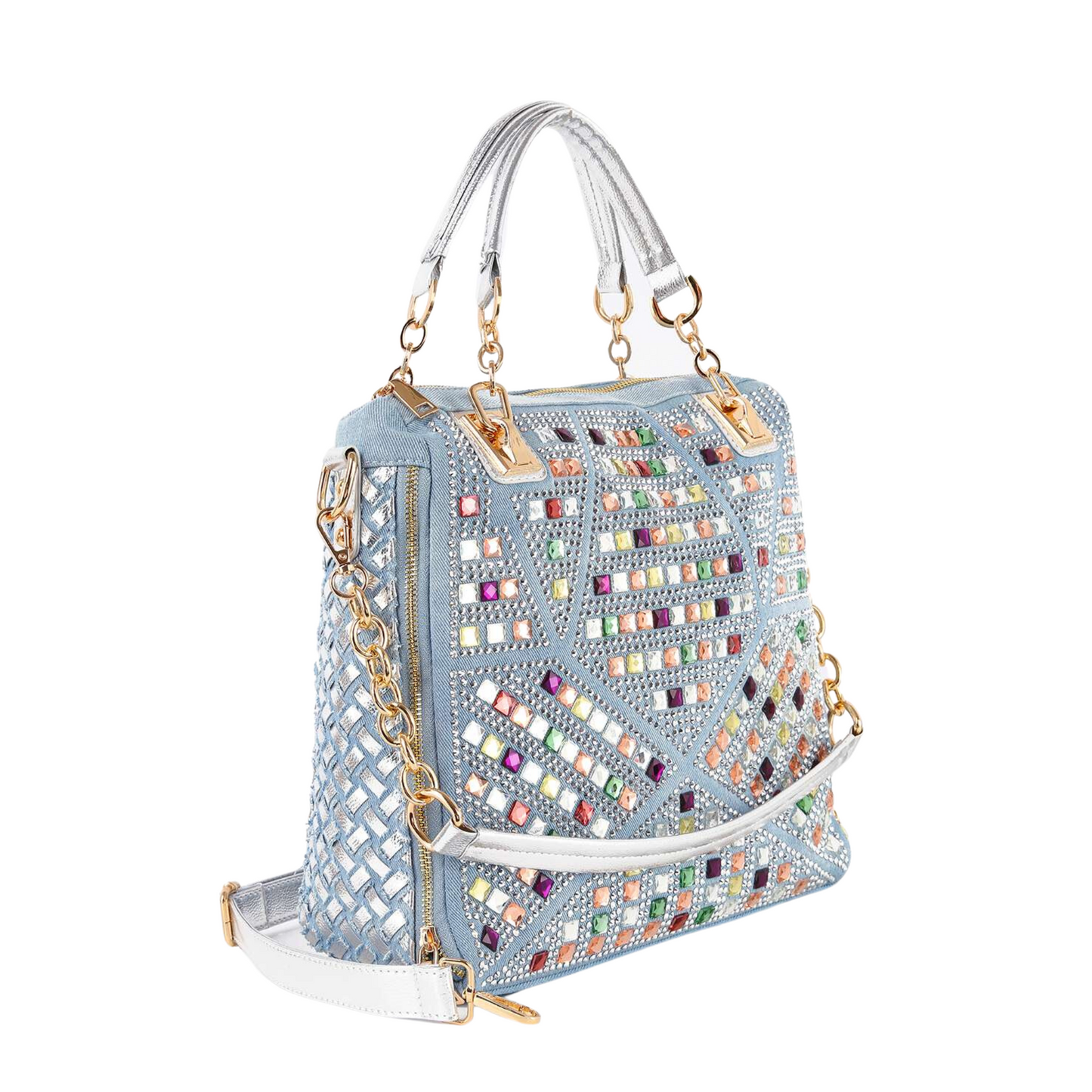 Multi Color Gem Stone Handbag