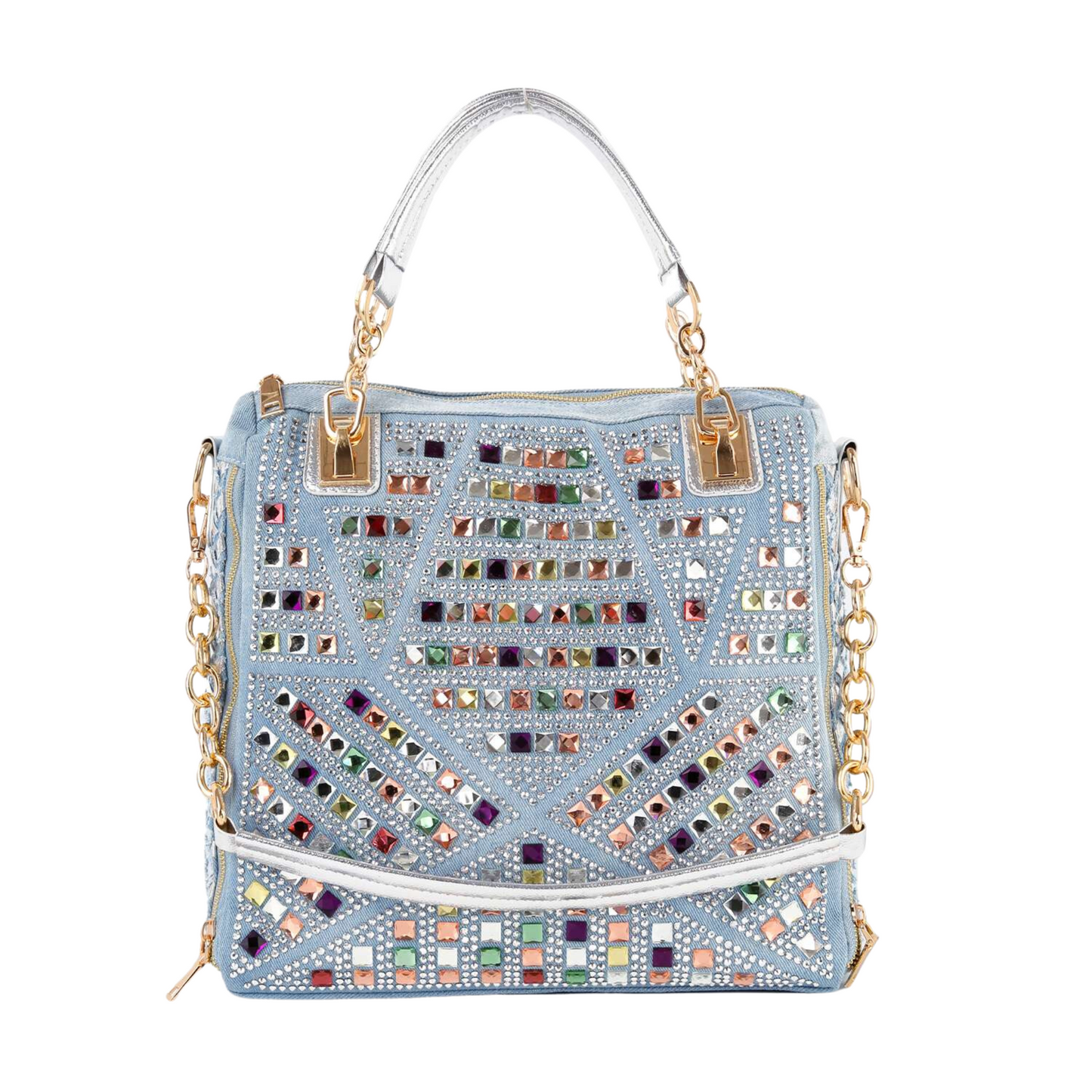 Multi Color Gem Stone Handbag