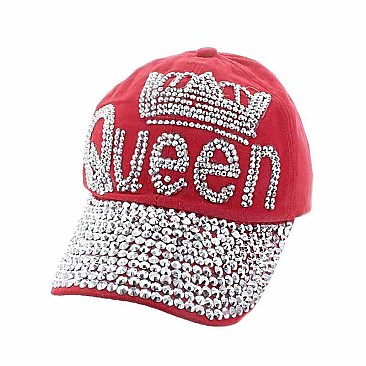 "QUEEN" Rhinestone Cap Collection