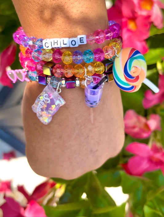 Kids Wrist Candy Beaded Charm Bracelets