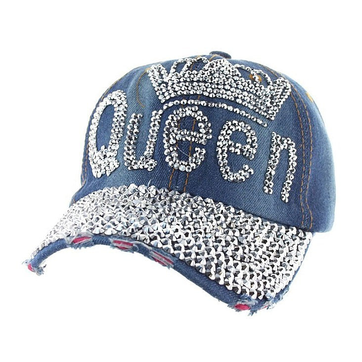 "QUEEN" Rhinestone Cap Collection