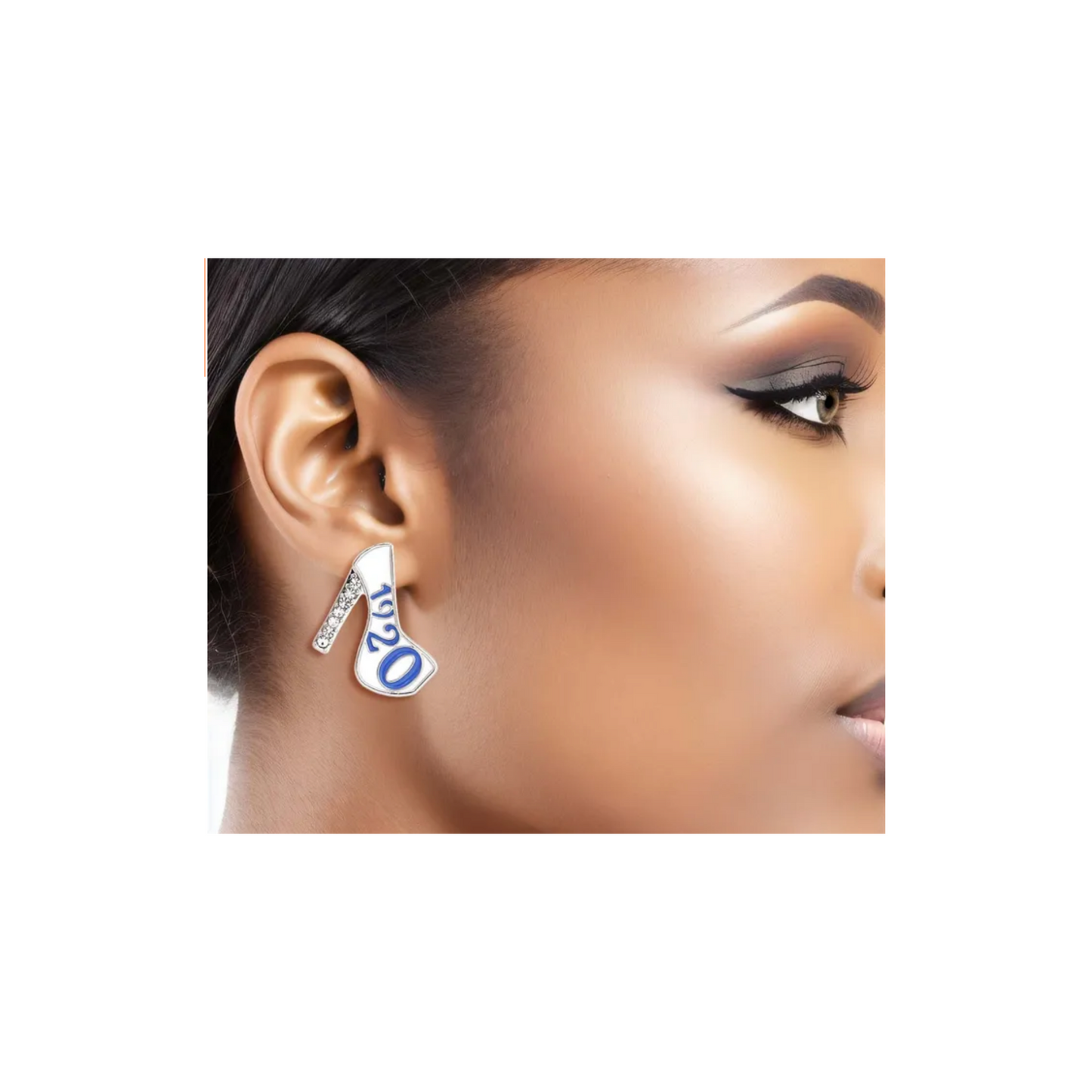 Zeta Phi Beta Platform Stud Earring