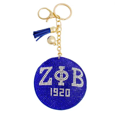 Zeta Phi Beta Inspired Padded Sorority Keychain