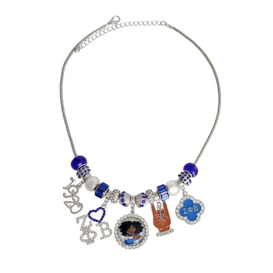 Zeta Phi Beta Sorority Charm Necklace